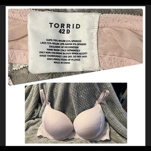 Torrid blush push up bra 42D